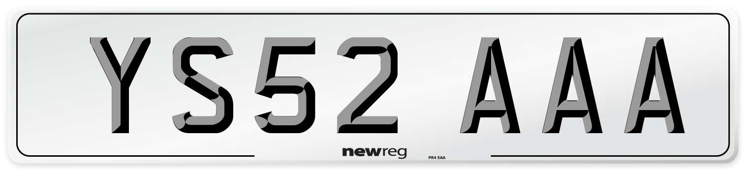 YS52 AAA Number Plate from New Reg
